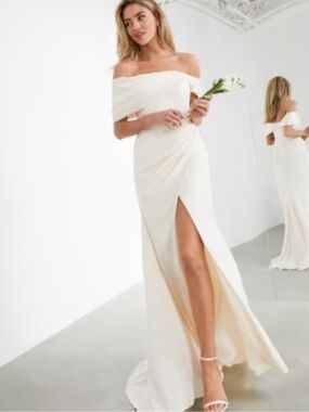 asos edition satin panelled wedding dress with fishtail ASOS | Dresses | Asos Edition Satin Paneled Wedding Dress Fishtail